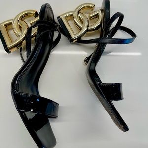 D&G Patent Leather Sandal (3.5 inch heel)